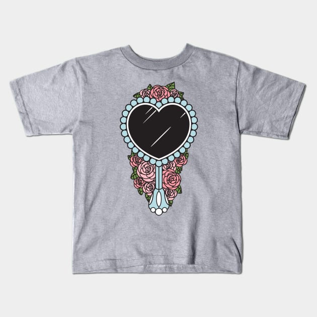 Hand Mirror Kids T-Shirt by Chocolona